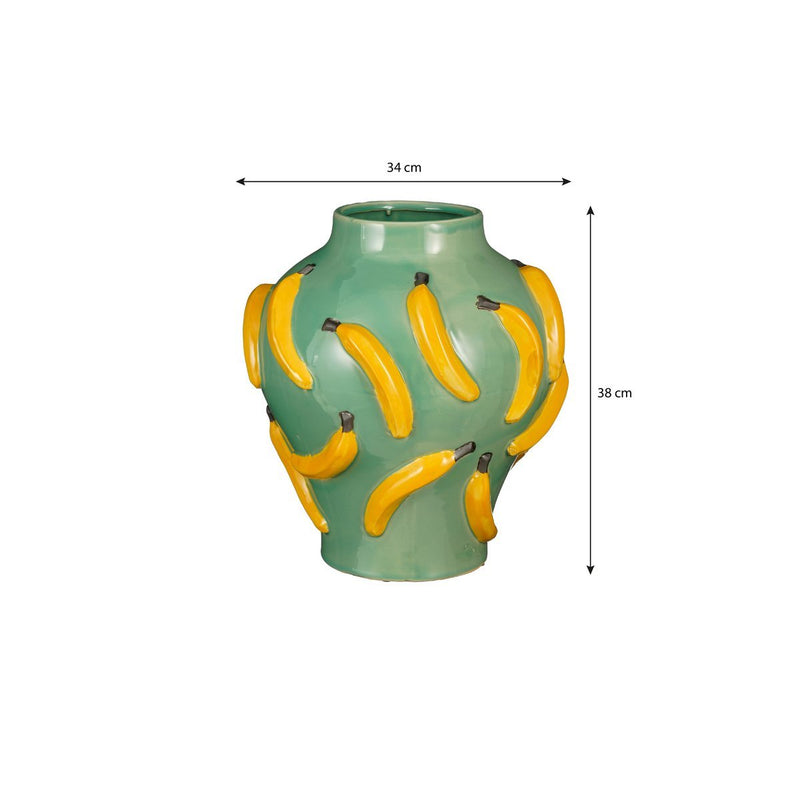 Mosa Vase - H38 x Ø34 cm - Keramik - hellgrün