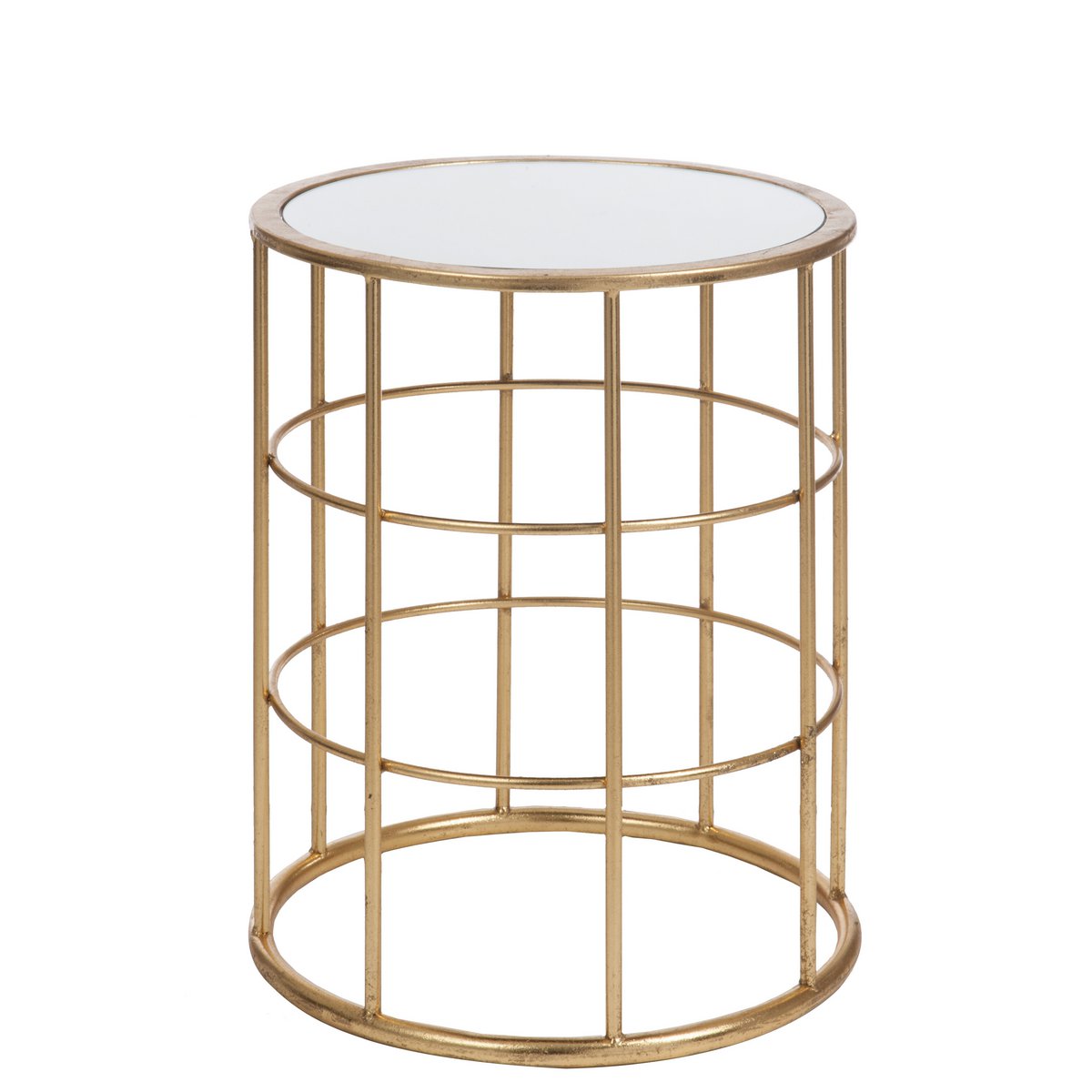 Bijzettafel Bars – metaal/glas – goud