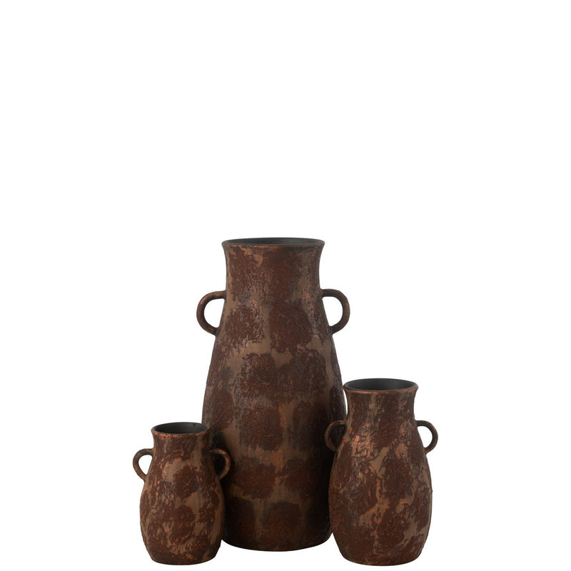 Vase Amphora Terra Brown/Rust Large 70x36 cm