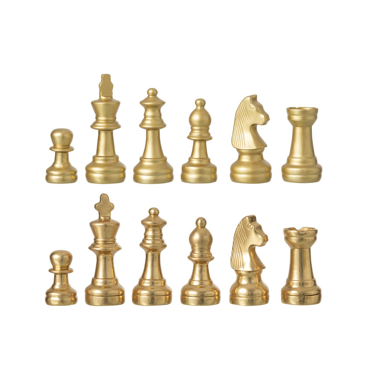 Schachset Gold Polyresin Luxus Deko Schachbrett 61cm