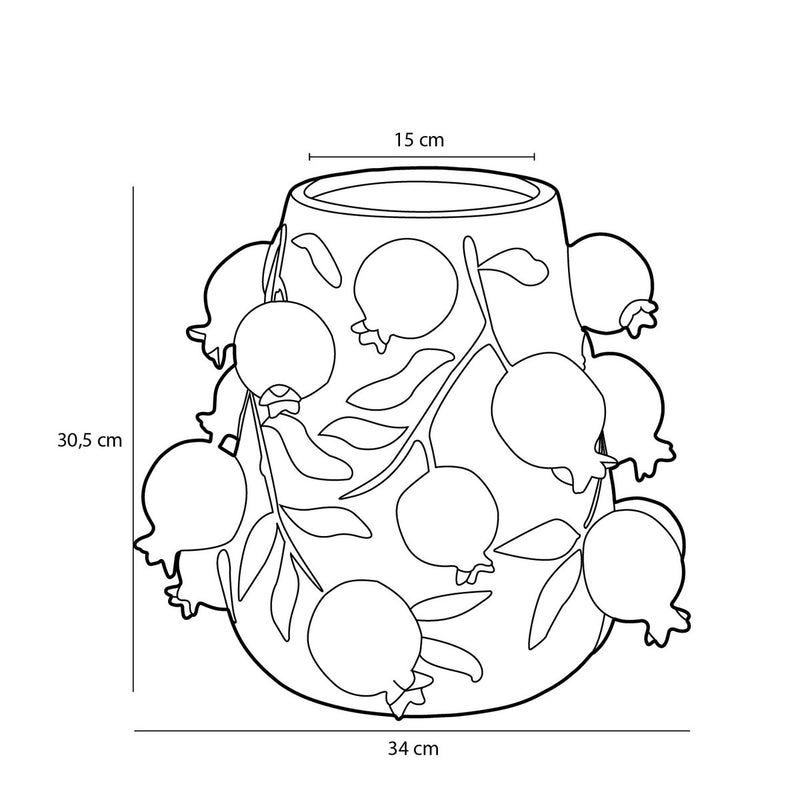 Melika Vase – H31 x Ø34 cm – Keramik – Rosa