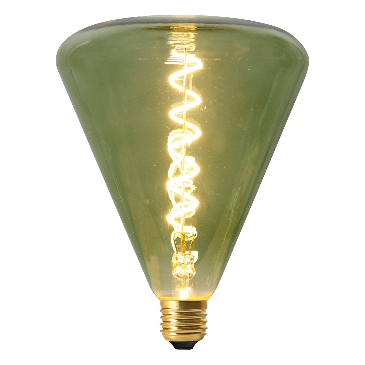 LED Leuchtmittel "DILLY" E27-Fassung, 4 Watt, Metall und Glas in Grün
