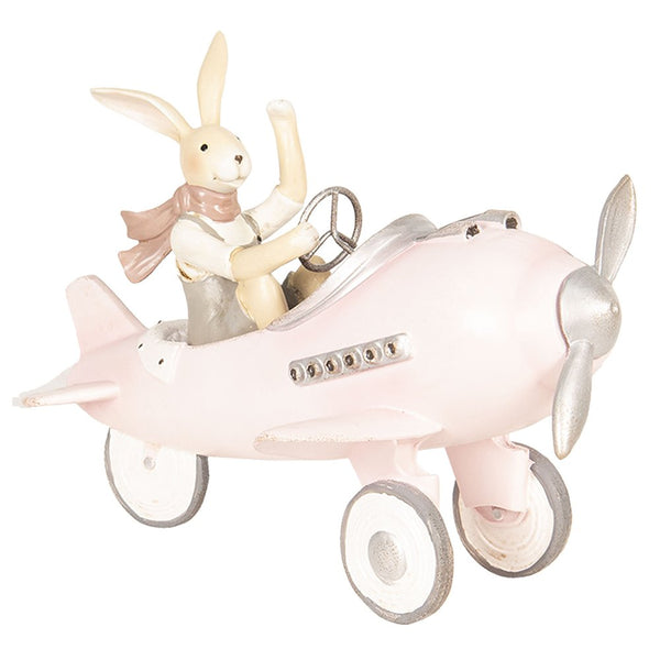 Decorative Statue Rabbit Pink 25x17x18 cm