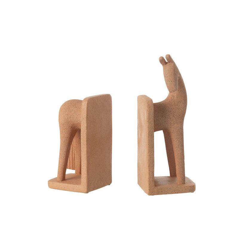 Bookend Horse Modern Resin Terra 2-piece set