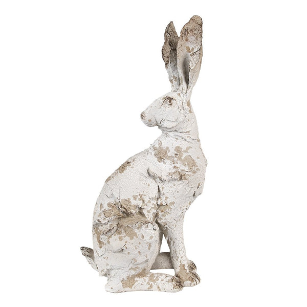 Decorative statue rabbit beige brown 24x17x47 cm