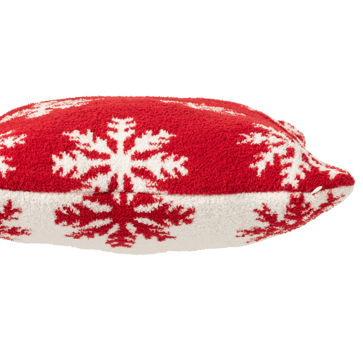 Dekokissen Schneeflocken Baumwolle Rot Weiß