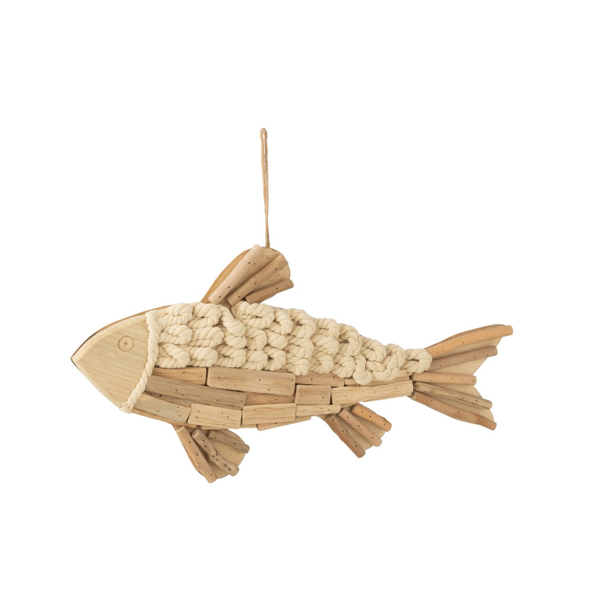 J-Line Kleiderbügel Vis – Holz – Natur – Groß