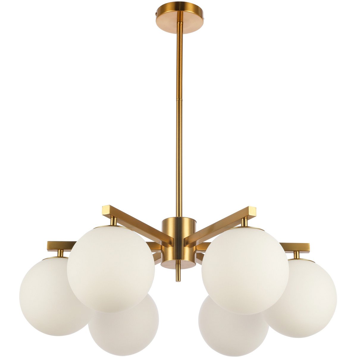 Stella white 6-bulb hanging lamp