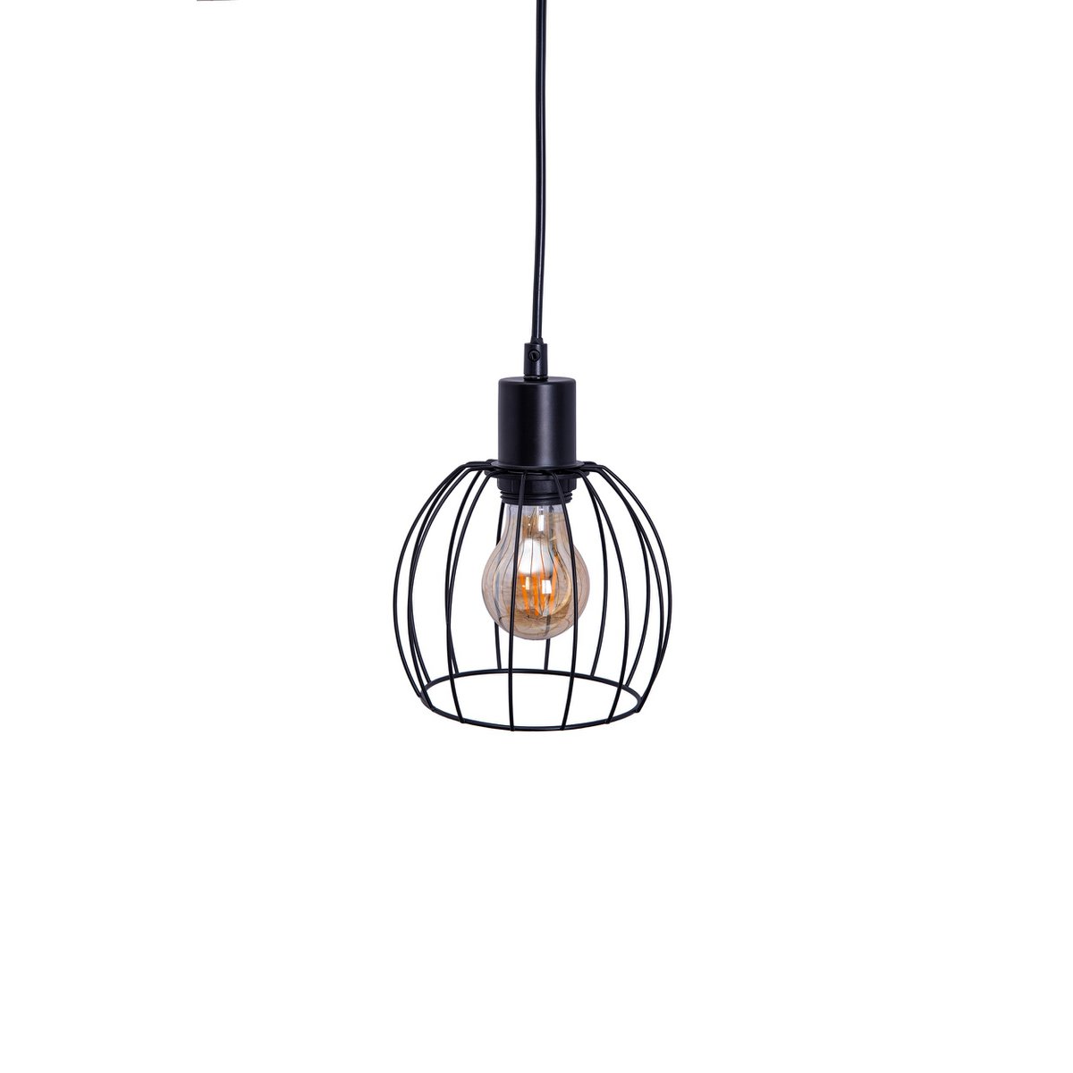 4er Pendelleuchte "WOODLAND", Hängelampe, Metall und Holz in Schwarz, und natur- E27-Fassung, für Esszimmer, Wohnzimmer, Diele oder Büro, 100 cm lang