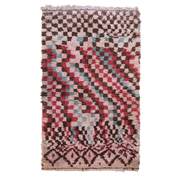Marokkanischer Berberteppich aus reiner Wolle, 110 x 176 cm