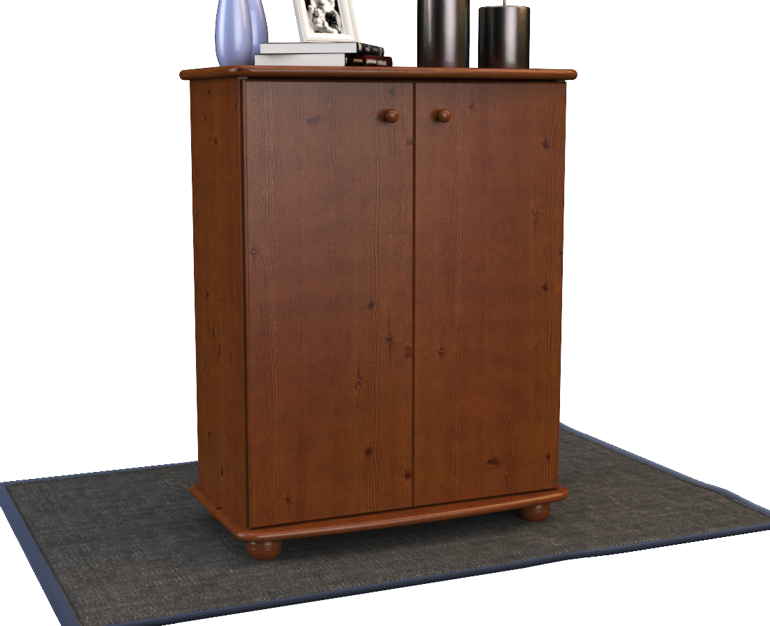 Anika Kommode 110er | Sideboard | Anrichte | 2-Türig mit Regalfächer | 100% Bio Kiefer Massivholz