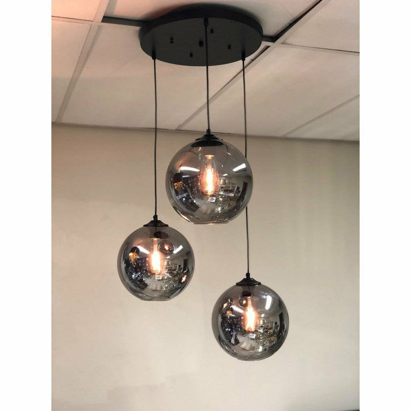 Hanglamp rookglas 3-lichts