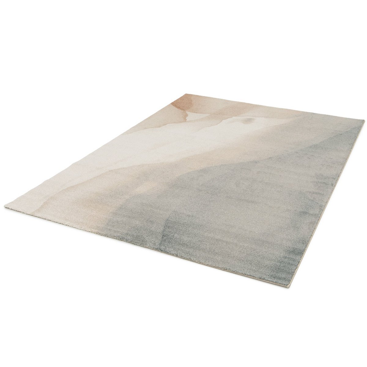 Abstrakter Aquarellteppich in recyceltem Polyester -Aquarell
