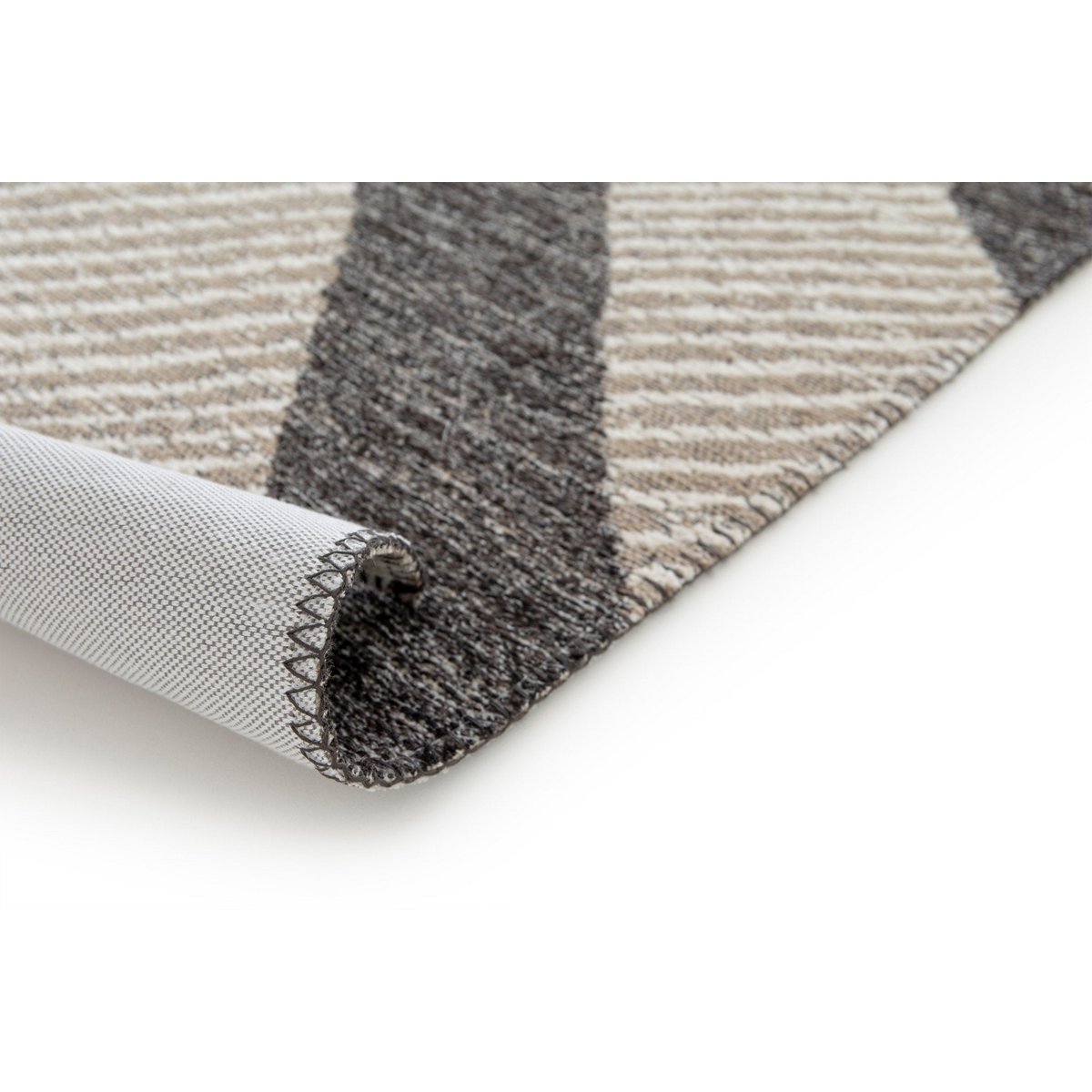 Goblin gewebter Teppich in Jute und recyceltem Polyester -Basalt