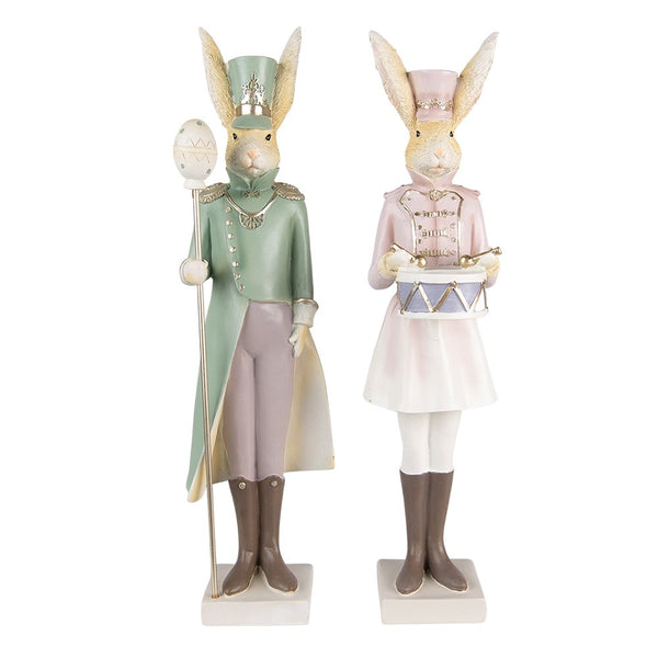 Decoration Rabbit Green, Pink (2) 11x10x43/ 11x10x43 cm