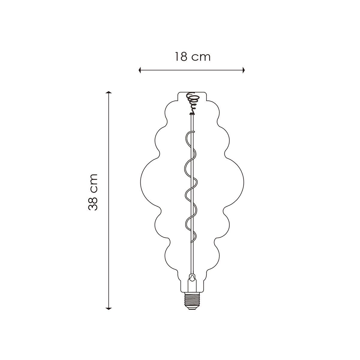 Home Sweet Home dimmbare LED Cloud Spiral E27 4W 280lm 3000k Klar