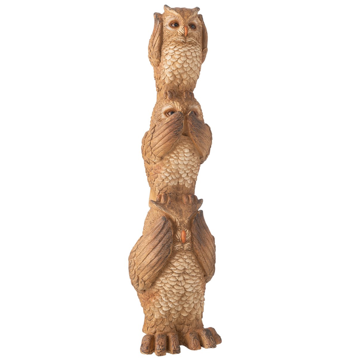 J-Line Eule auf Schulter, Magnesiumbraun, groß