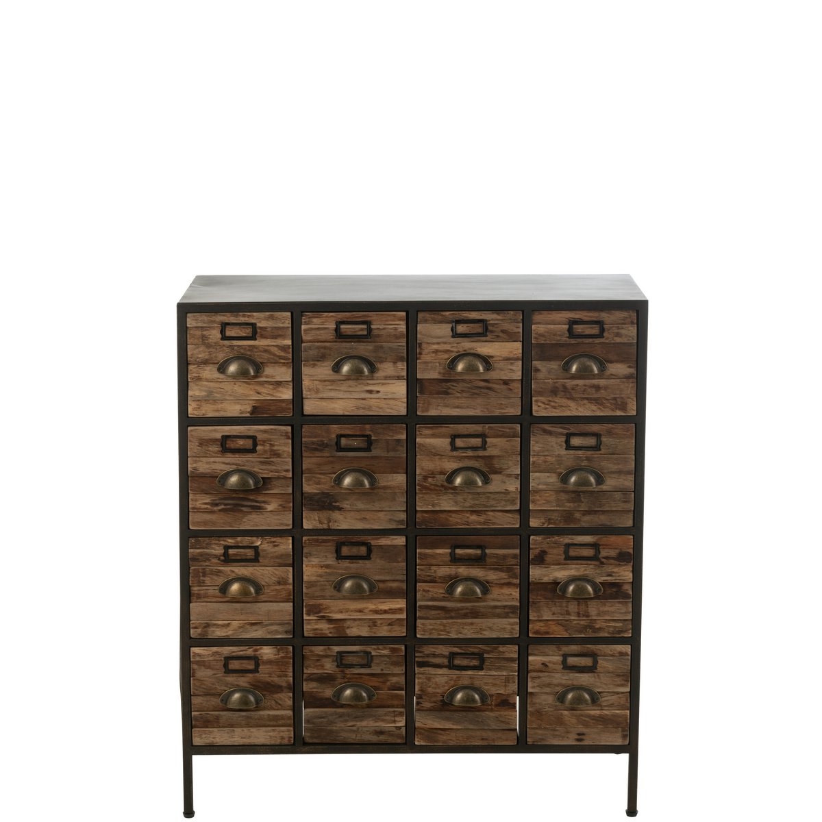 Vintage Schrank mit 16 Schubladen aus Holz und Metall – Industrial Design
