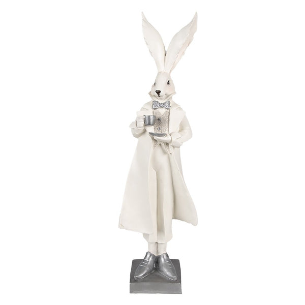Rabbit Teetime White Silver-colored 14x12x47 cm