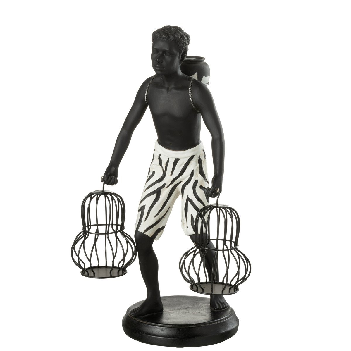 J-Line Boy Standing Ethnic Baskets Poly Mix