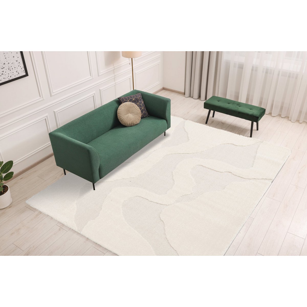Weiche und moderne 3D -Relief -Teppich -Osmose