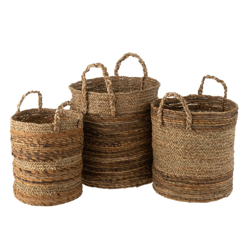 Set aus drei Körben "Lucie" aus Bast in Natur