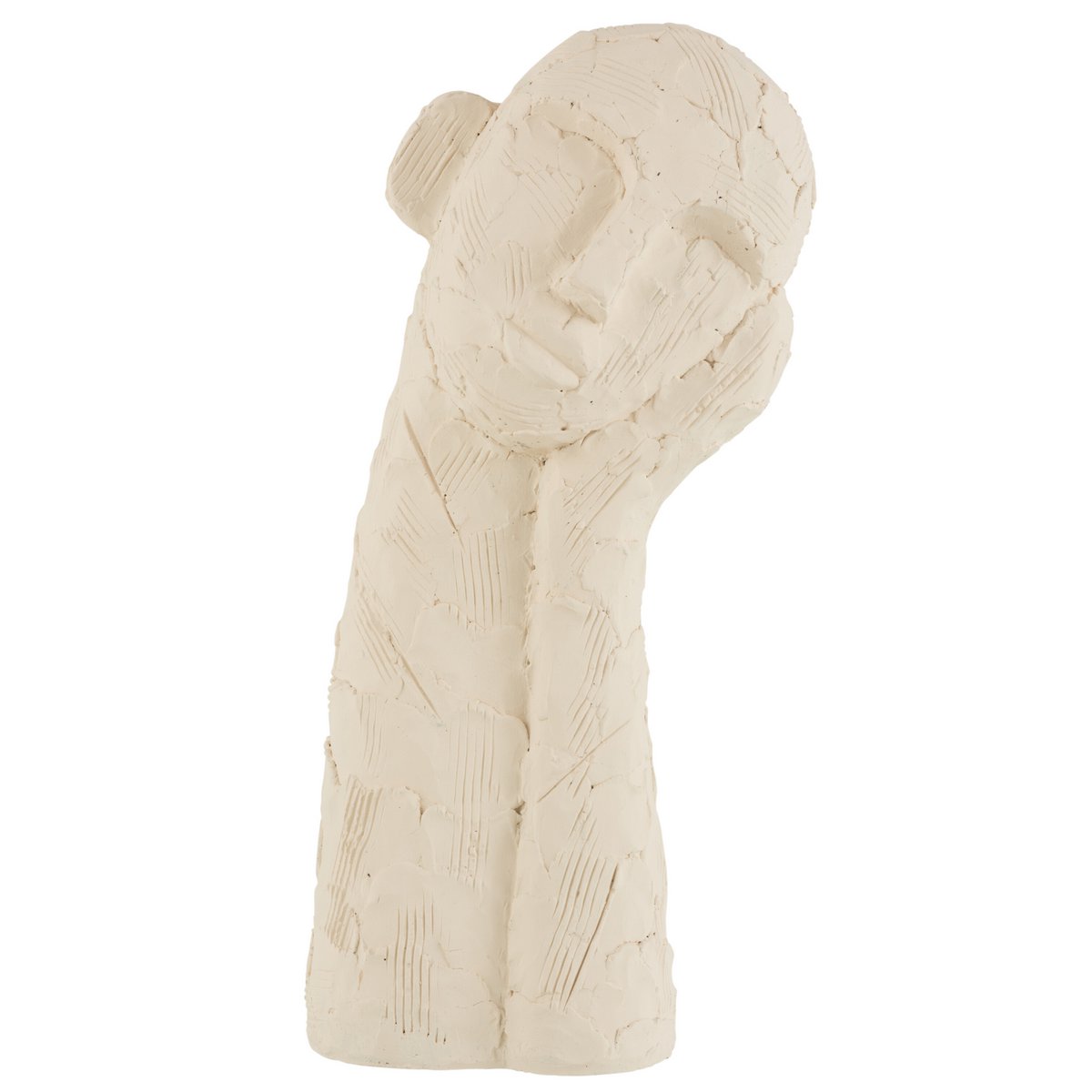 Handgefertigte Zementskulptur "Serenity" - Weiß