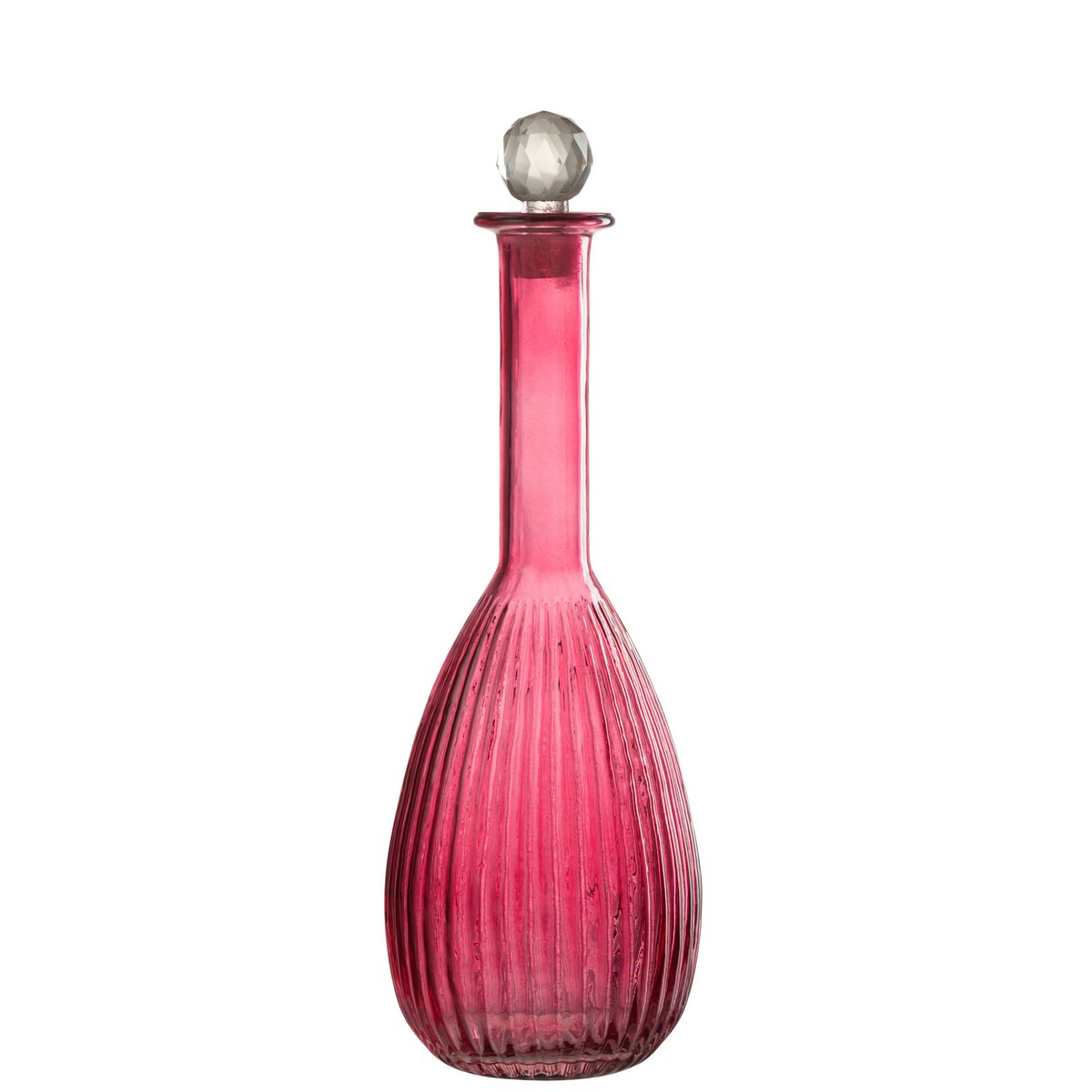 J-Line Carafe Stripes – Glass – Red