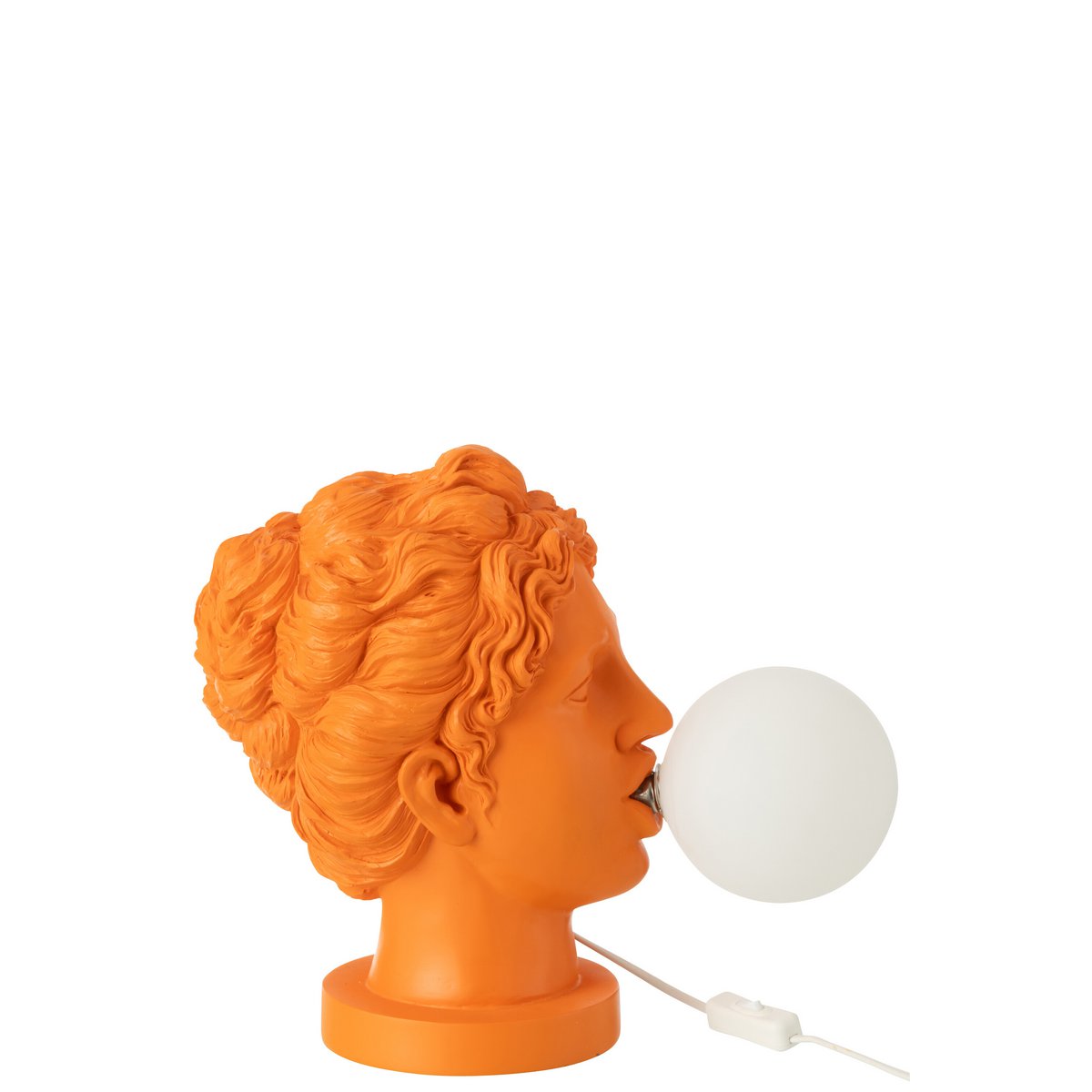 Table lamp Lady with bubble gum – Original design in orange