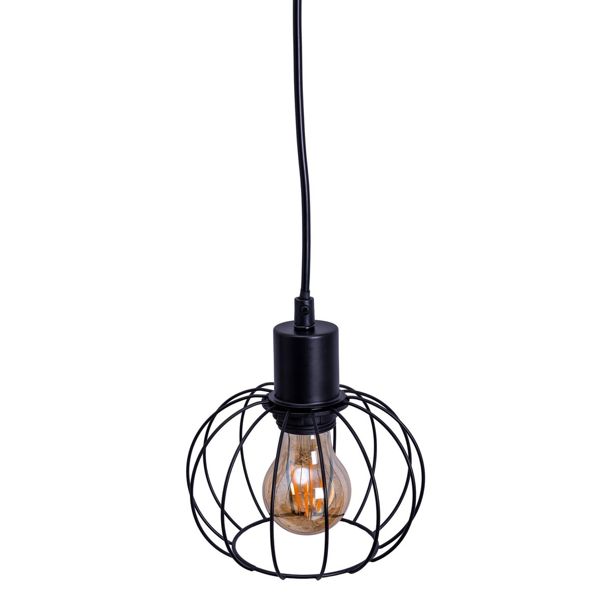 4er Pendelleuchte "WOODLAND", Hängelampe, Metall und Holz in Schwarz, und natur- E27-Fassung, für Esszimmer, Wohnzimmer, Diele oder Büro, 100 cm lang
