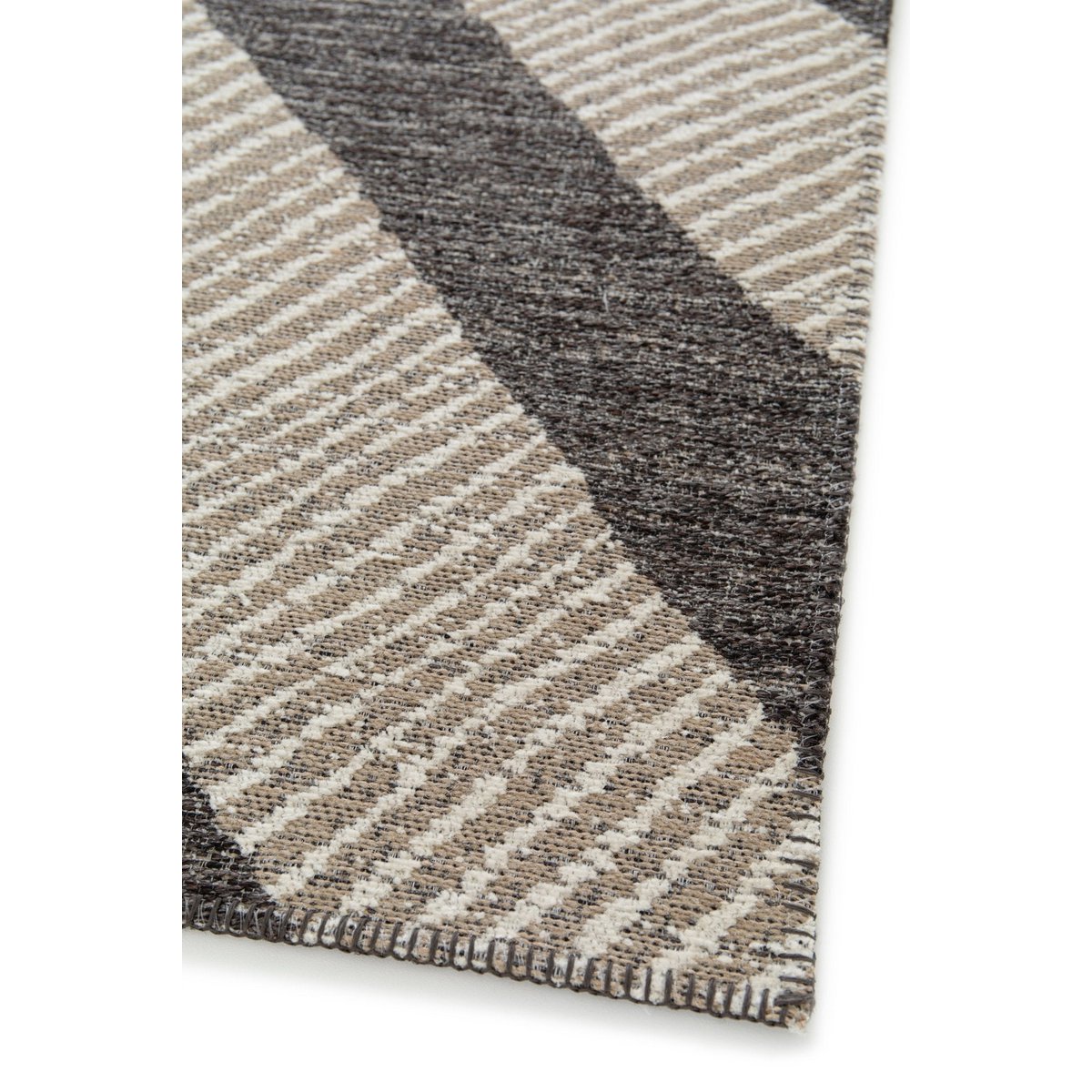 Goblin gewebter Teppich in Jute und recyceltem Polyester -Basalt