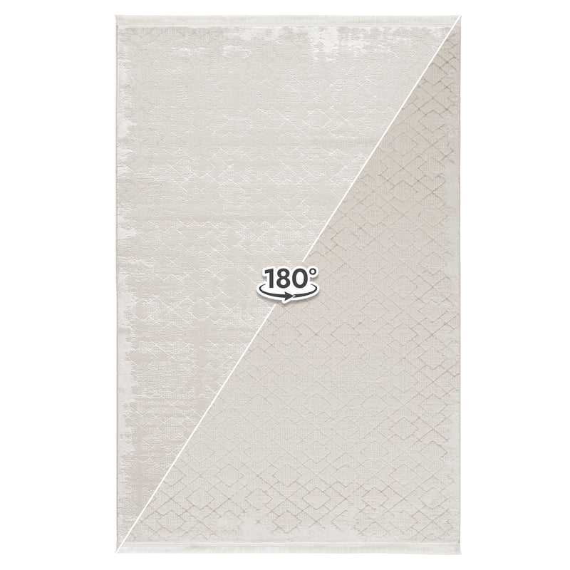 Sehrazat Premium Diamond 7800 Collection Beige - Moderner Designer Teppich mit 3D-Effekt