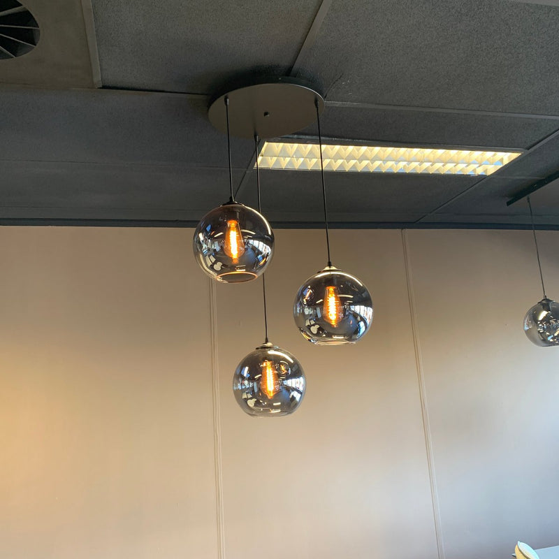 Hanglamp rookglas 3-lichts