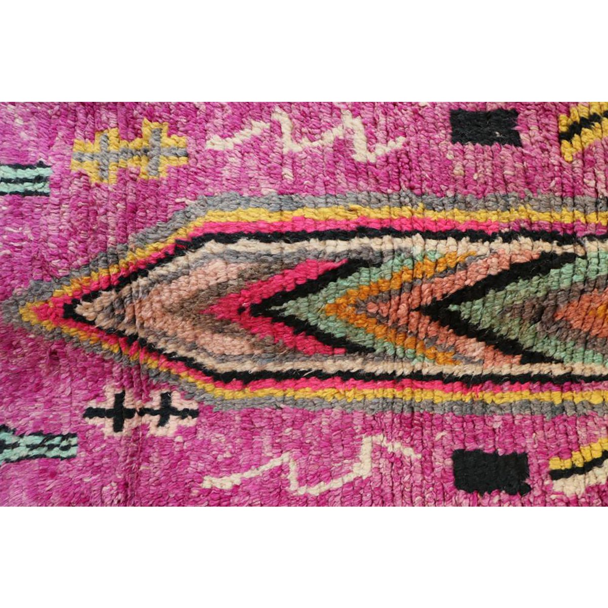 Marokkanischer Berber-Flurteppich aus reiner Wolle, 73 x 344 cm