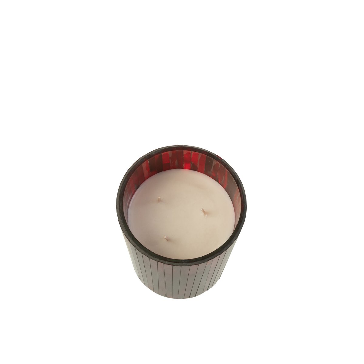 J-Line Duftkerze Noa – Ruby Red – Glas – Rot – mittel – 55U