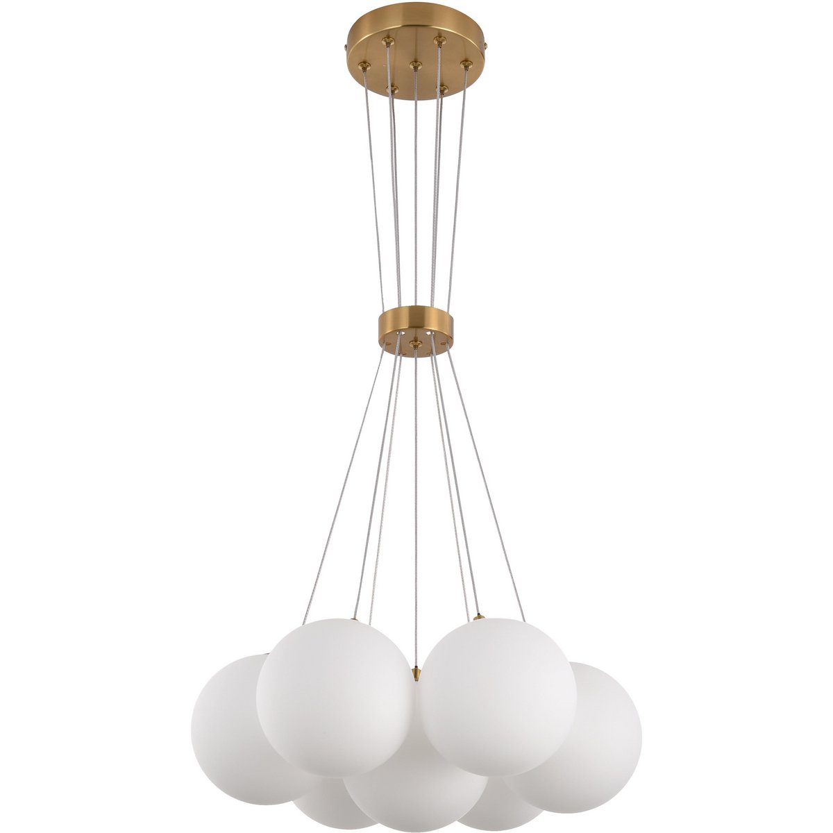 Jenna white gold 7-light hanging lamp