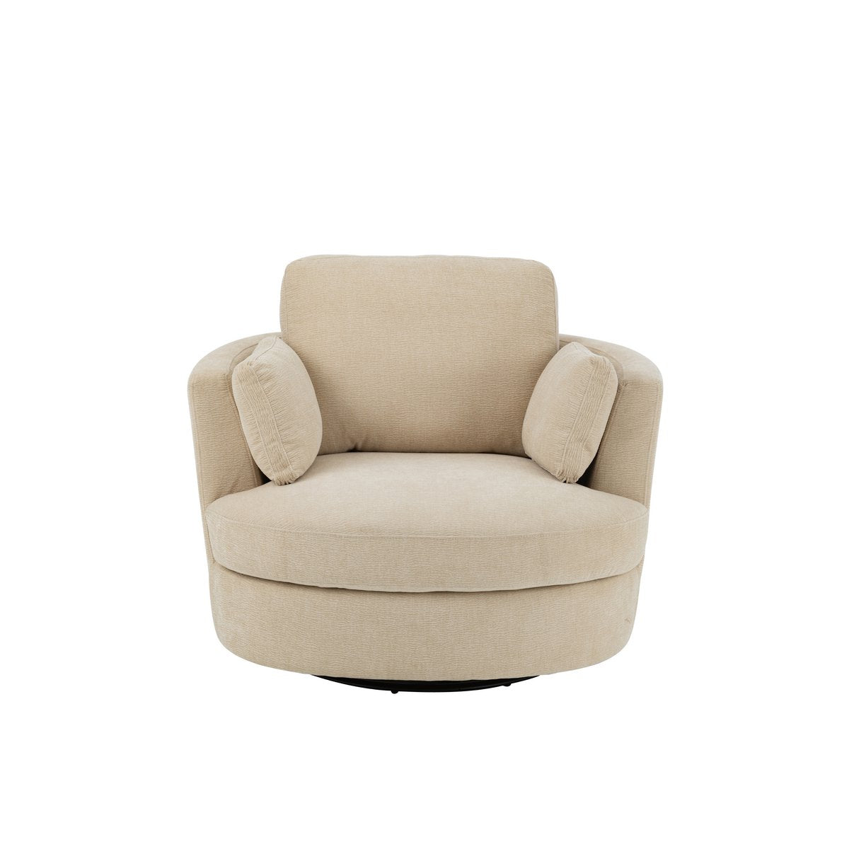 J-Line Lounge Chair Swiv Populierenhout/Schuim Beige
