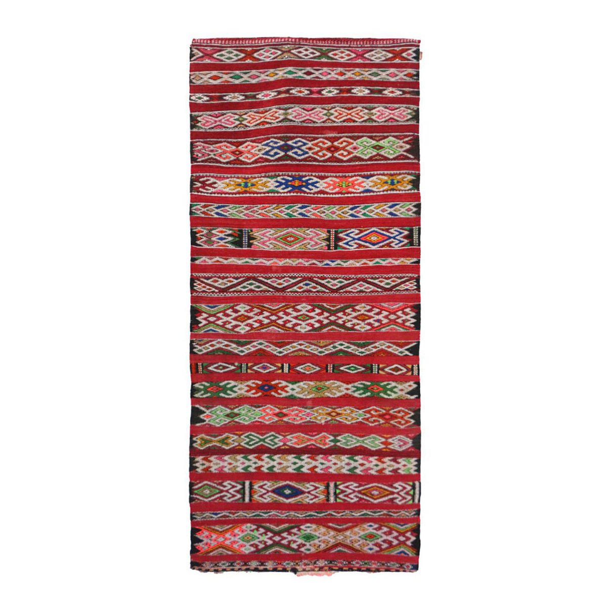 Marokkanische Berber Teppichwolle und Baumwolle 93 x 214 cm