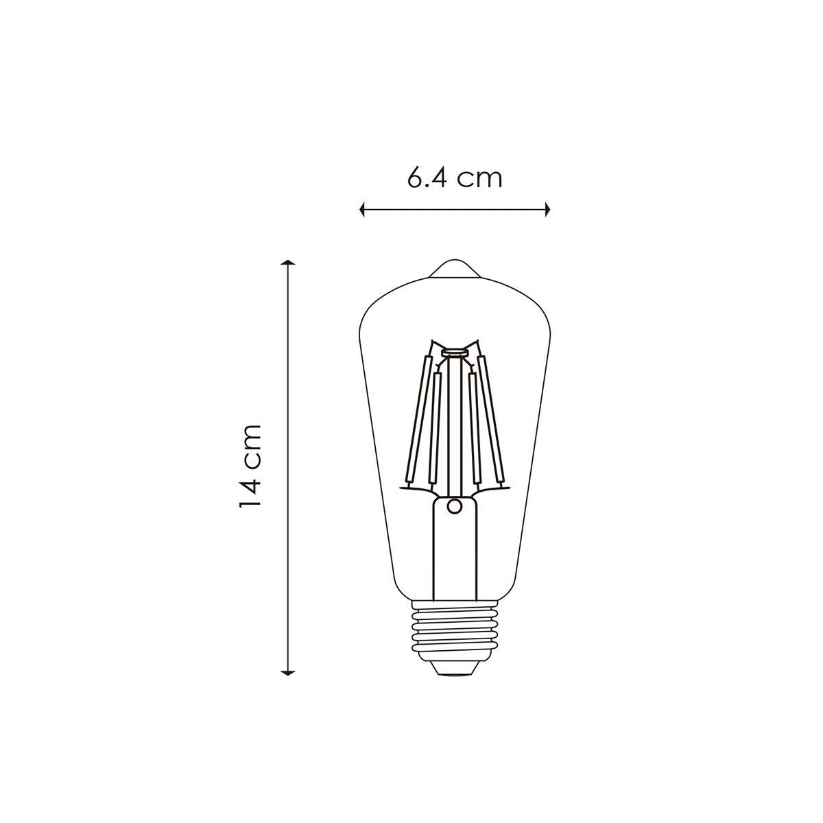 Home Sweet Home dimbare LED druppel E27 ST64 6W 160Lm 1800K Helder