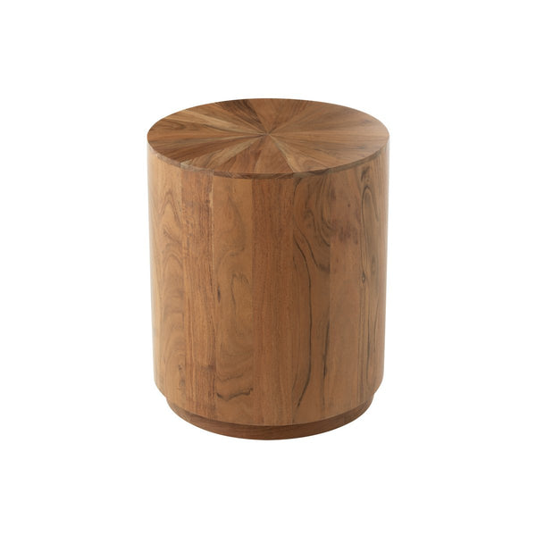 Round side table made of acacia wood – Natural design for stylish living spaces