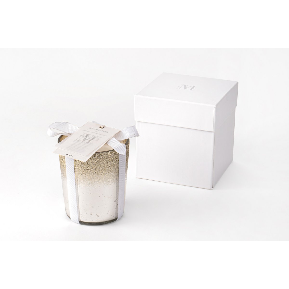 J-Line Duftkerze Deluxe – Glas – Silber – S – 48U