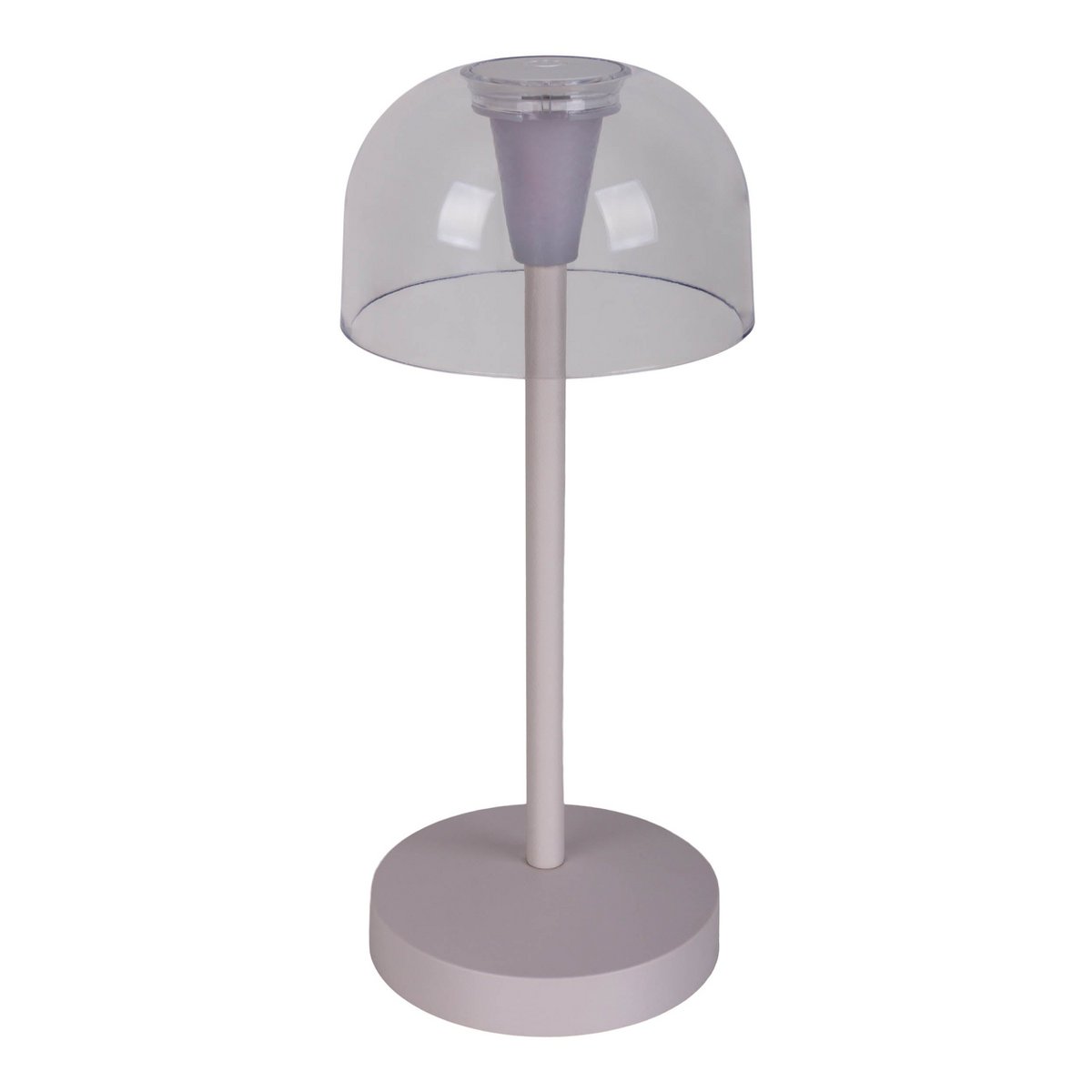 2er-Set LED-Akku-Tischleuchte "Gomba" für Außen und Innen, aus Metall und Kunststoff in Weiß , 18,5 cm hoch