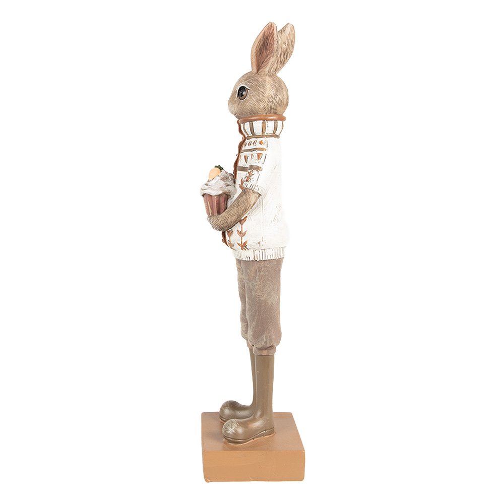 Dekorationsstatue Kaninchen Braun Beige 7x7x28 cm