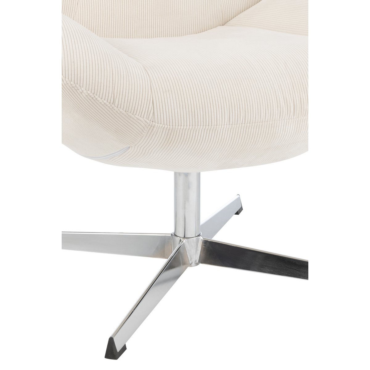 J-Line Loungesessel Chill Metal/Sperrholz Creme/Silber