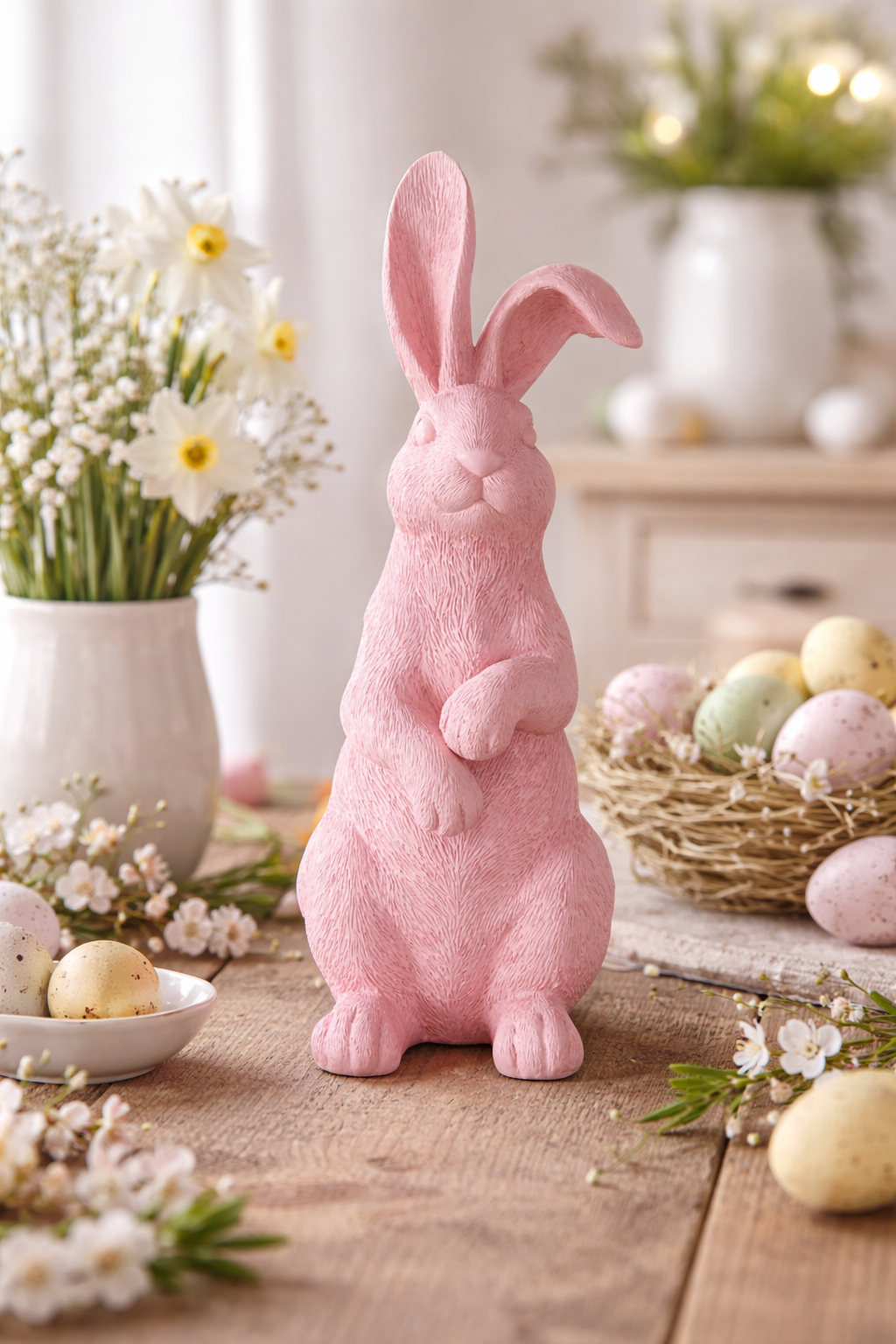 Dekofigur Bengt Hase Rosa 43cm