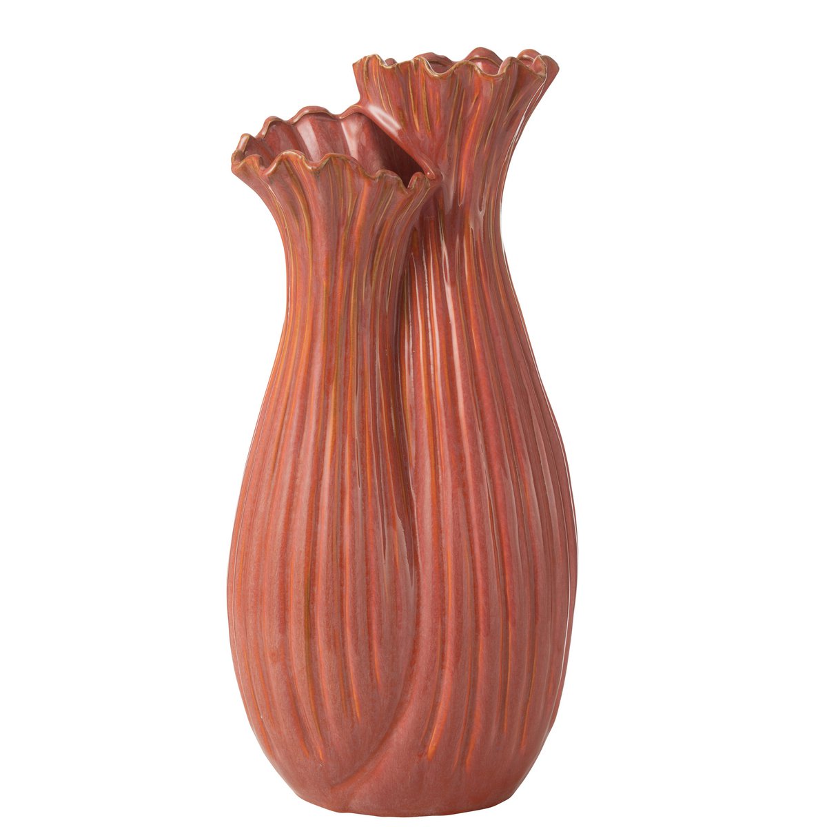 J-Line Vase Botanica Duo Clay Kupferrosa