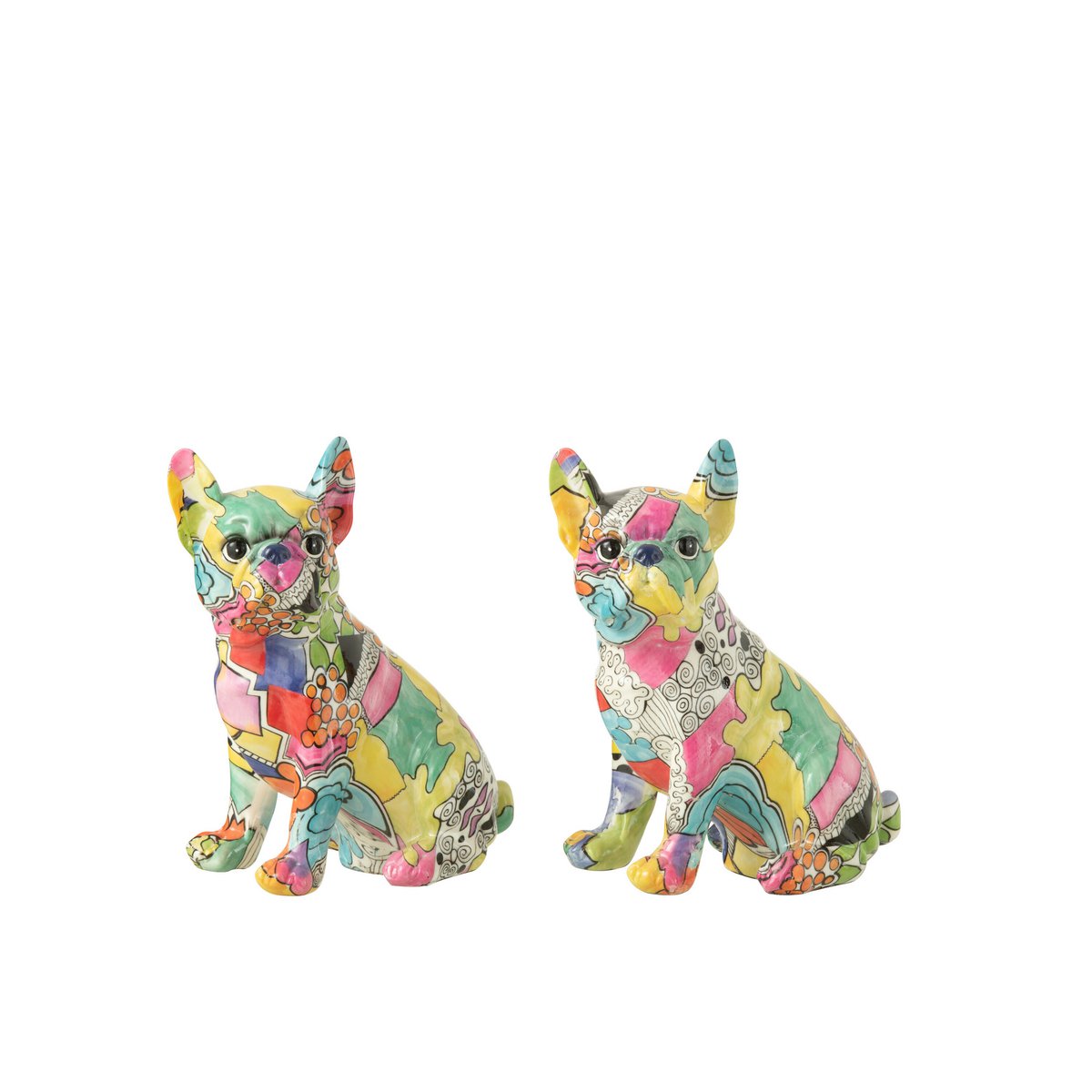 Bunter Pop Art Bulldogge Dekoration