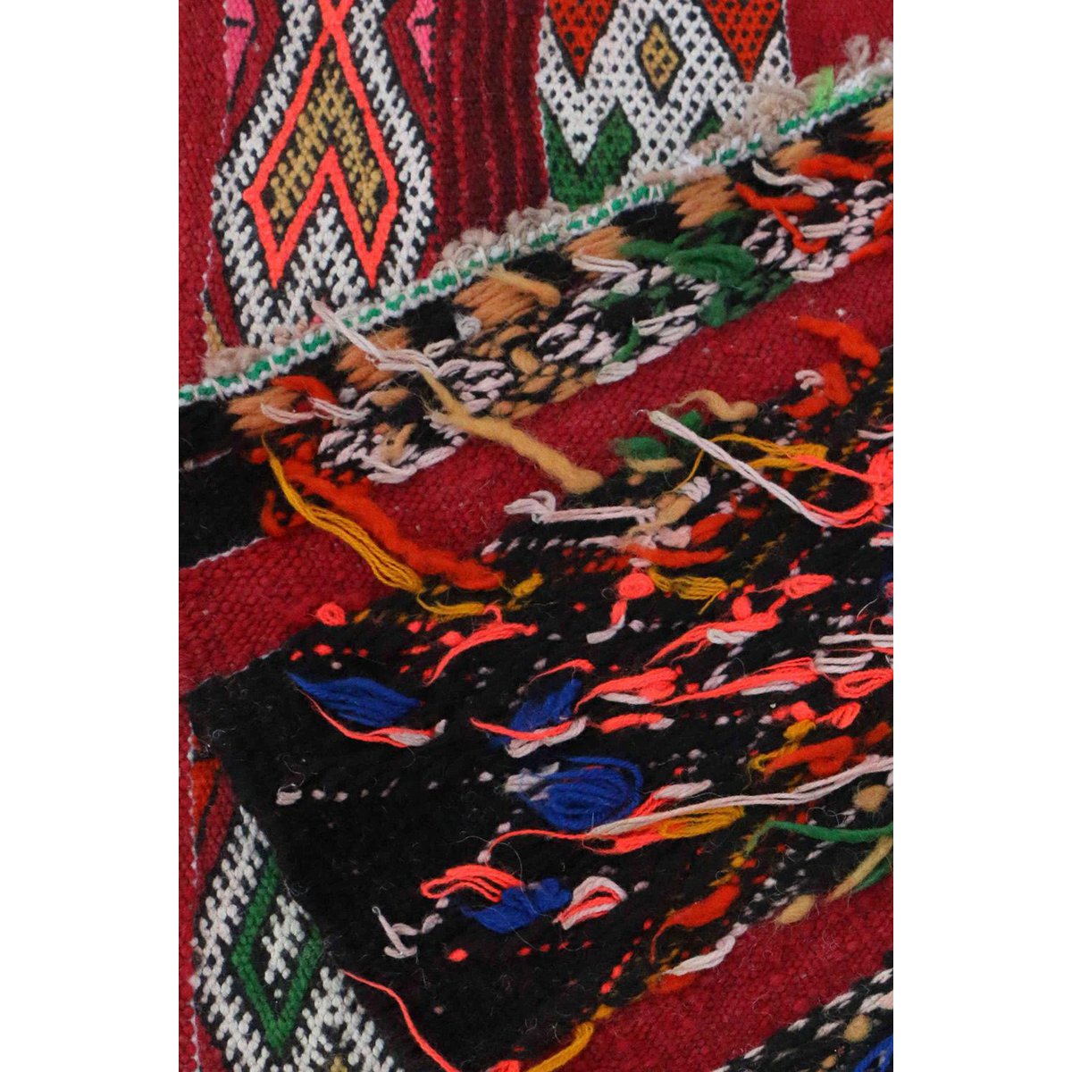 Marokkanische Berber Teppichwolle und Baumwolle 93 x 214 cm