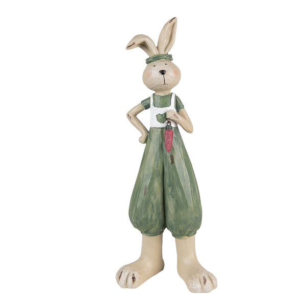 Decoration Statue Rabbit Green 11x10x33 cm