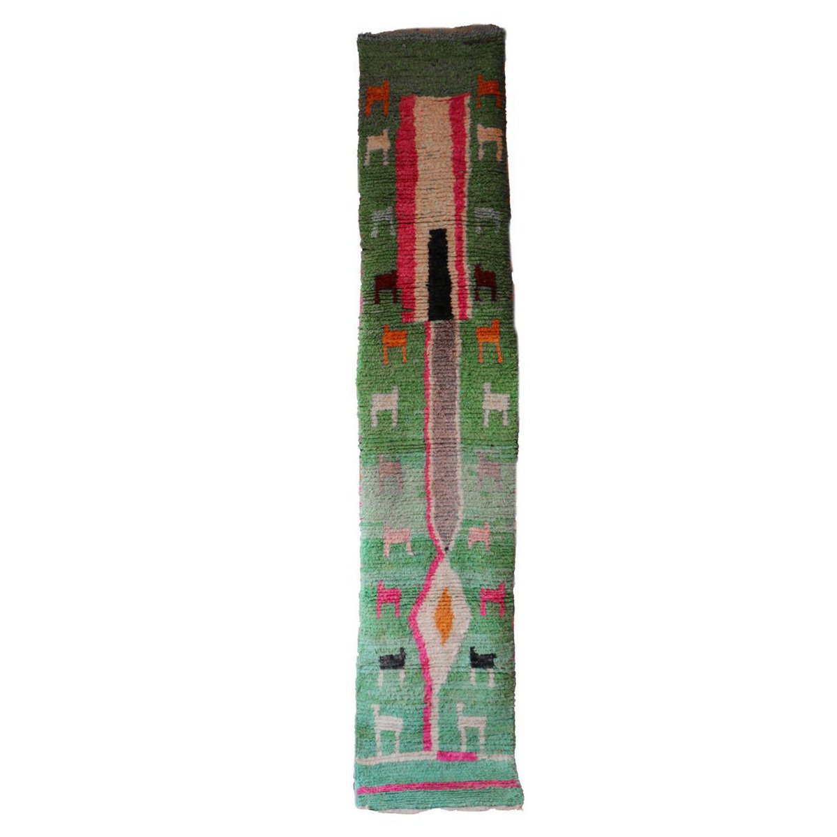 Marokkanischer Berber-Flurteppich aus reiner Wolle, 67 x 360 cm